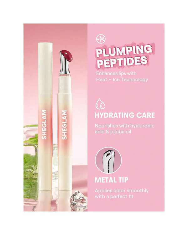 لیپ پلامپر حجم دهنده لب شیگلم Sheglam مدل Bold Booster Lip Plumper رنگ Cherry Gleam - تصویر 2