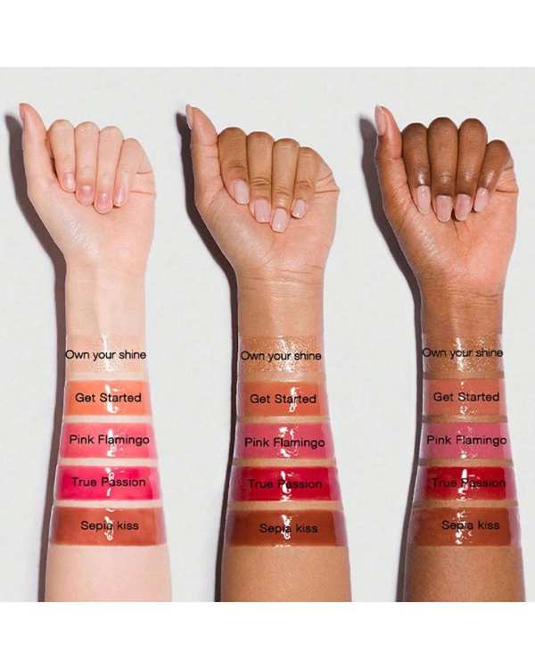 لیپ پلامپر آمپولی حجم دهنده لب شیگلم Sheglam مدل Booster Shine Plumping Lip Gloss رنگ Own Your Shine - تصویر 4