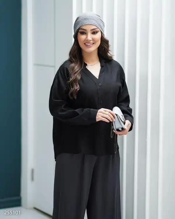 شومیز زنانه مشکی آماهی Amahi کد 2551
