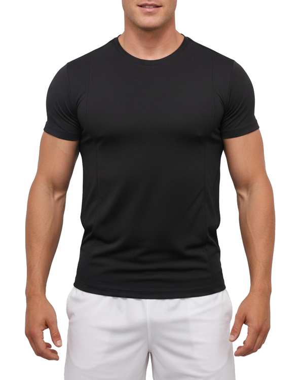 تیشرت ورزشی مردانه مشکی مل اند موژ Mel & Moj کد M09356