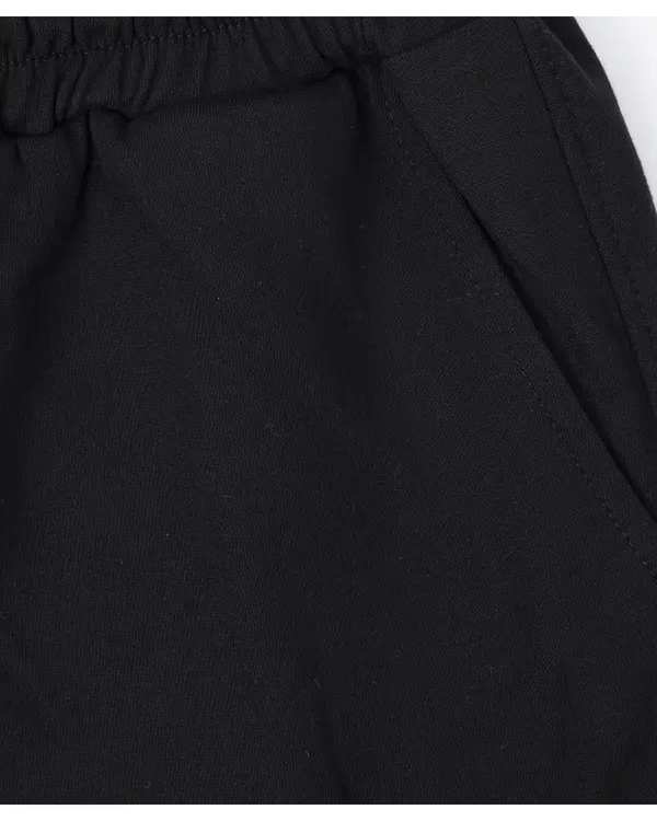 شلوارک مردانه مشکی نفیر ور nafir wear مدل لوگو کد 5150309 - تصویر 3