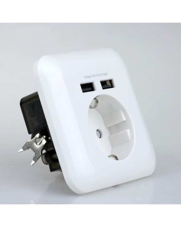 چند راهی برق پریز برق مدل شارژر دار USB تارا برند متفرقه - تصویر 4