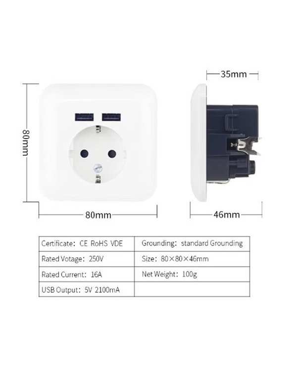 چند راهی برق پریز برق مدل شارژر دار USB تارا برند متفرقه - تصویر 8