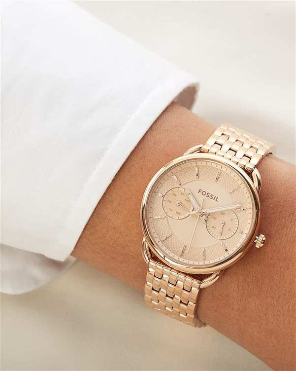 Fossil es3713 rose discount gold