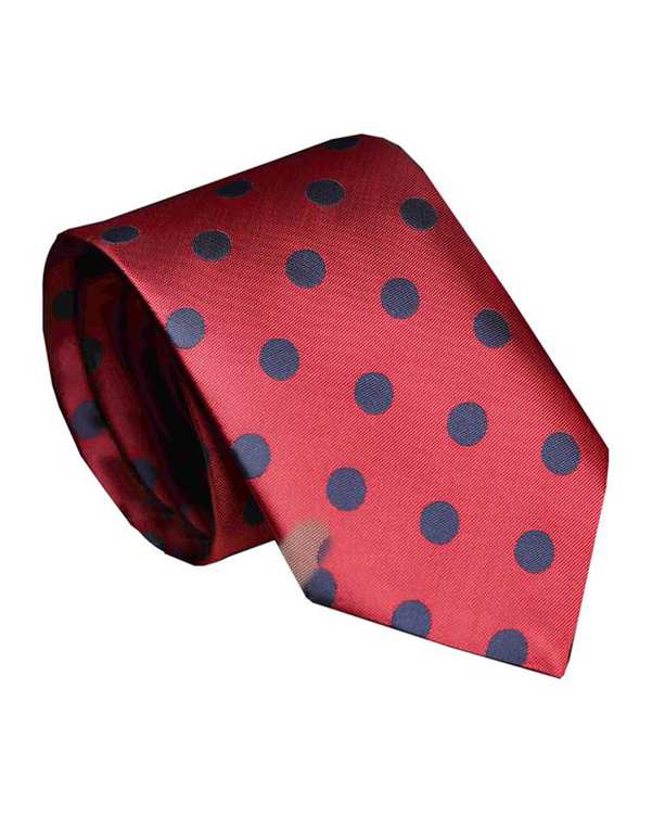 ​کراوات مردانه کد 1144 قرمز خال خالی اکسوری
