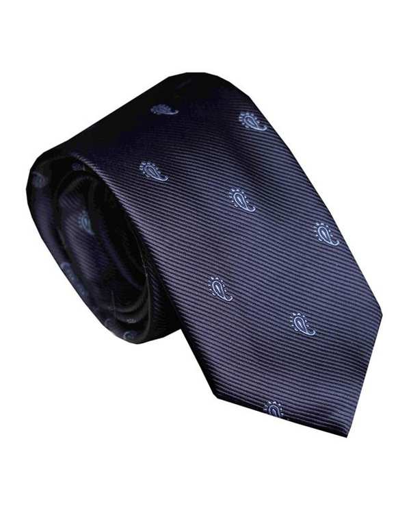 ​کراوات مردانه کد 1151 سرمه ای طرح بته جقه اکسوری