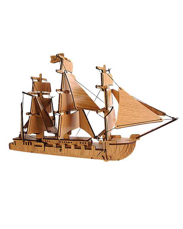 پازل سه بعدی چوبی مدل Pirate Ship پرشنگ