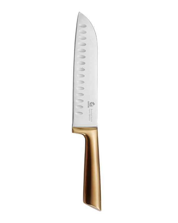 سرویس چاقو استیل آشپزخانه 8 پارچه مدل W.G.M.8 رزگلد جی فی نی
