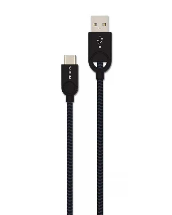 کابل تبدیل USB به USB-C مدل DLC2628B مشکی 1.2 متر​ فیلیپس