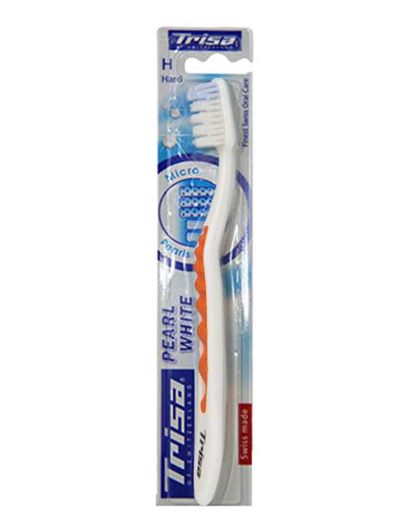 مسواک Pearl White با برس سخت تریزا - ارسال رنگ رندوم