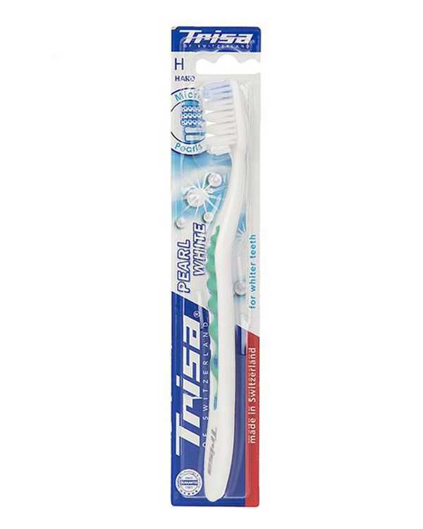 مسواک Pearl White با برس سخت تریزا - ارسال رنگ رندوم