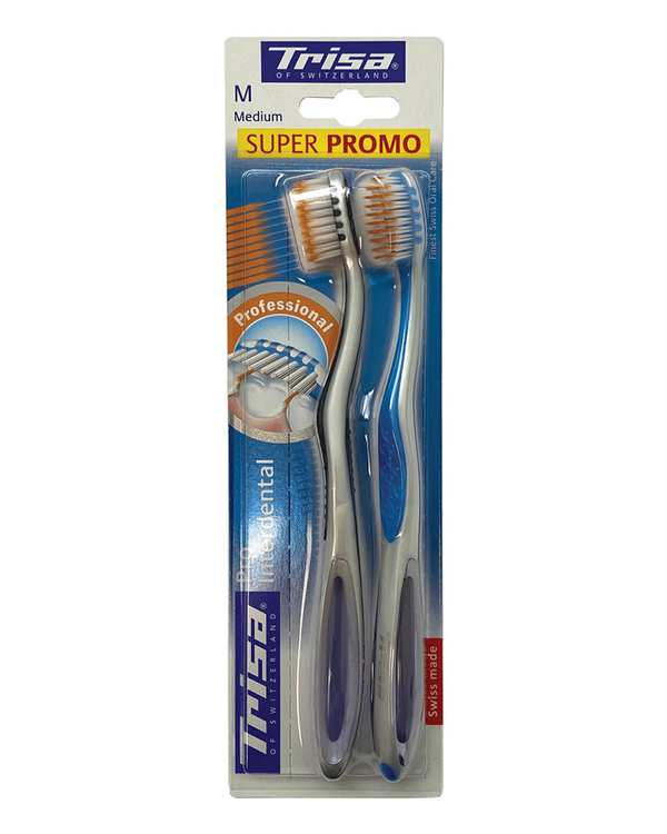 بسته 2 عددی مسواک Pro Interdental با برس متوسط تریزا