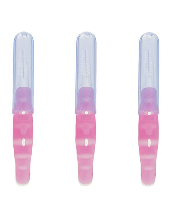 بسته 3 عددی مسواک بین دندانی Interdental ایزو 4 با برس نرم صورتی تریزا - تصویر 2