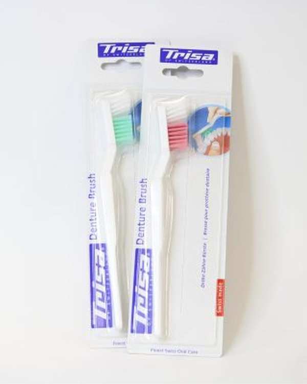 مسواک دندان مصنوعی Denture Brush با برس متوسط سفید تریزا - تصویر 2