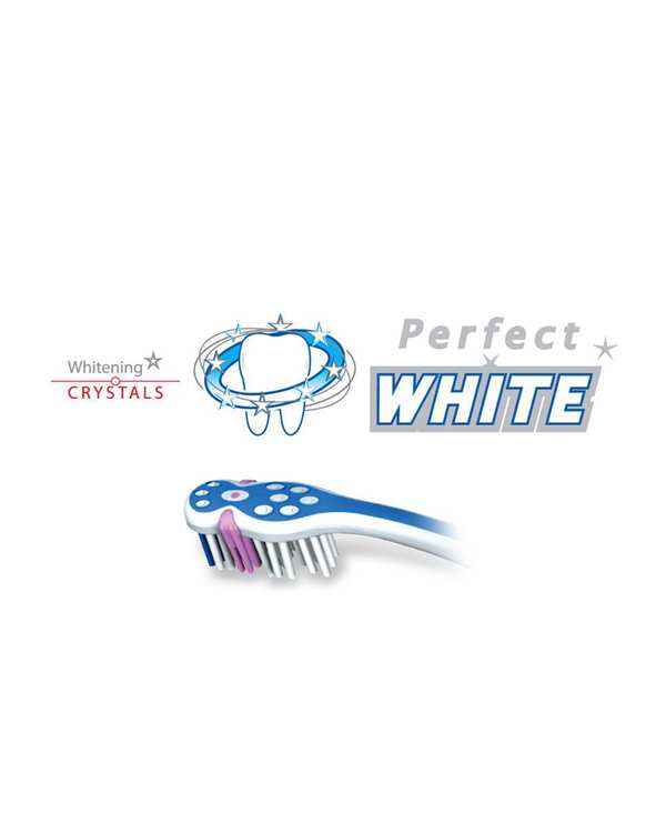 مسواک و مسواک برقی بسته 2 عددی مسواک Perfect White با برس متوسط تریزا - تصویر 2