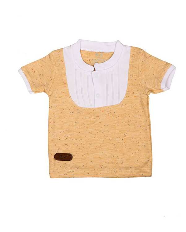 تی شرت پسرانه نوزادی مدل آریان کرم تربچه