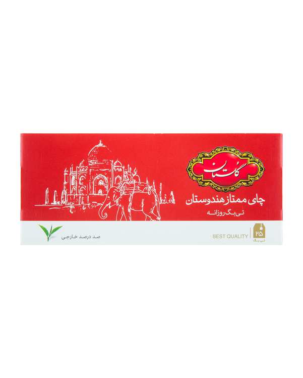 چای کیسه ای ممتاز هندوستان گلستان بسته 25 عددی