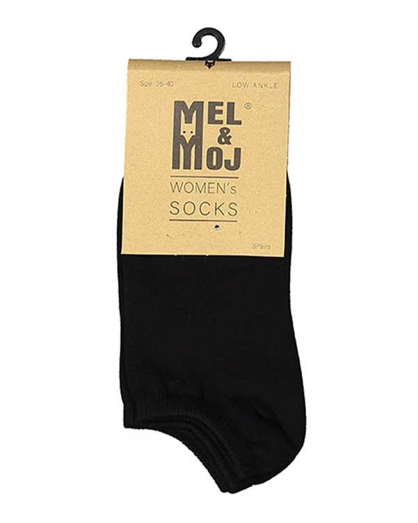 جوراب زنانه مچی نخی مشکی مل اند موژ Mel & Moj کد W06501-001 بسته 3 جفتی ?>