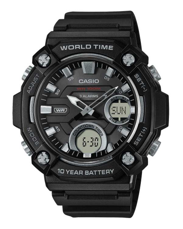 ساعت مچی مردانه عقربه ای دیجیتال کاسیو Casio مدل AEQ-120W-1AVDF