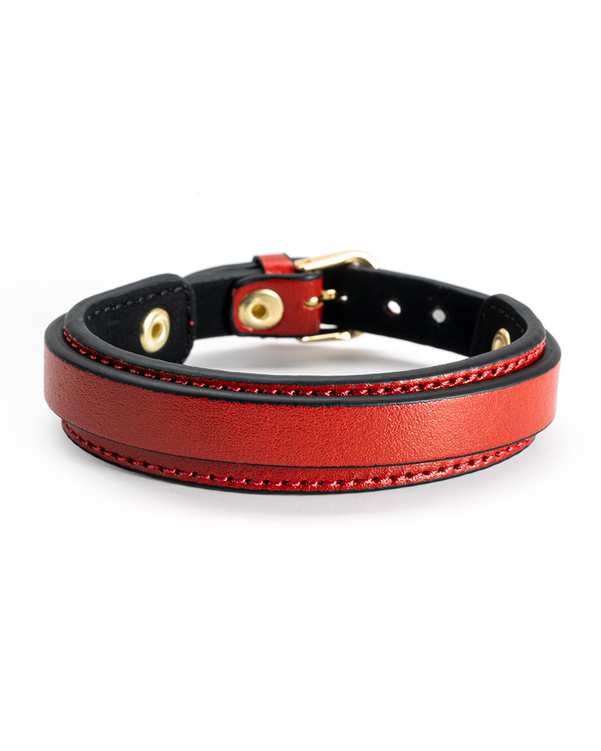 دستبند چرم زنانه قرمز بیسراک Bisrak کد Z101 ?>