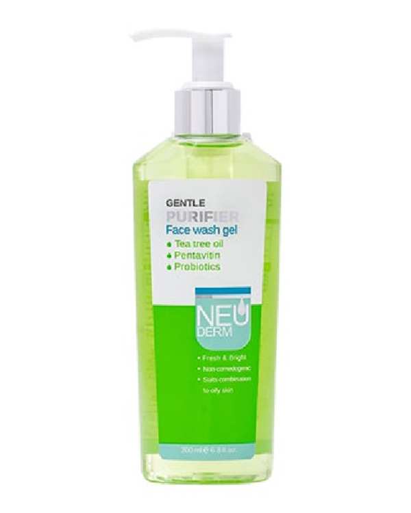 میسلار واتر پاک کننده صورت به همراه ژل شستشوی پوست چرب تا مختلط نئودرم Neuderm مدل Gentle Purifier بسته 2 عددی - تصویر 2