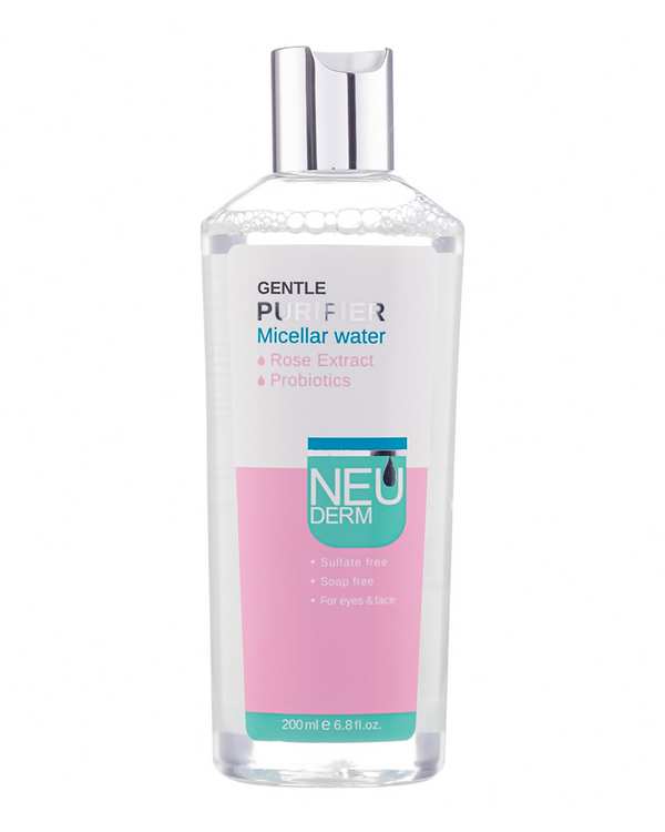 میسلار واتر پاک کننده صورت به همراه ژل شستشوی پوست چرب تا مختلط نئودرم Neuderm مدل Gentle Purifier بسته 2 عددی - تصویر 3