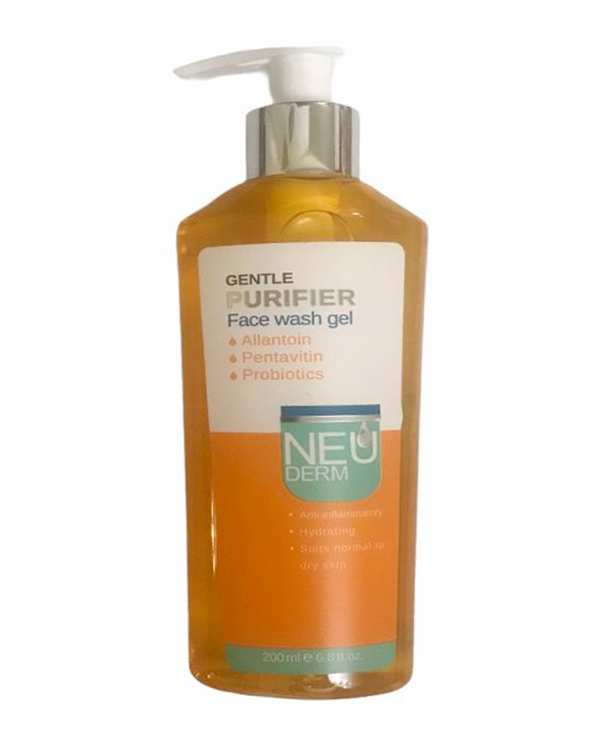 ژل شستشوی پوست نرمال و خشک نئودرم Neuderm مدل Gentle Purifier به همراه فیس براش صورت مدل 001 - تصویر 2