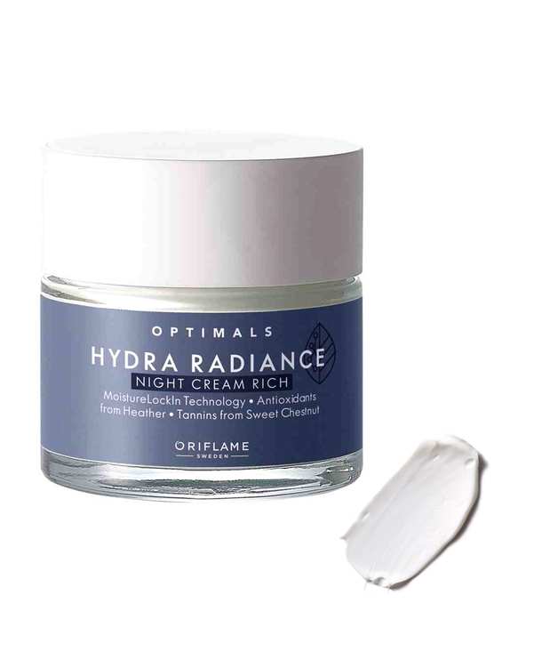 کرم شب اوریفلیم Oriflame مدل Optimals Hydra Radiance Night Cream Rich مناسب پوست خشک و حساس ?>