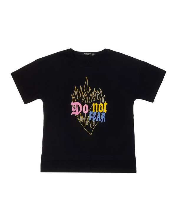 تی شرت دخترانه نخی مشکی سون پون Seven Poon کد G808