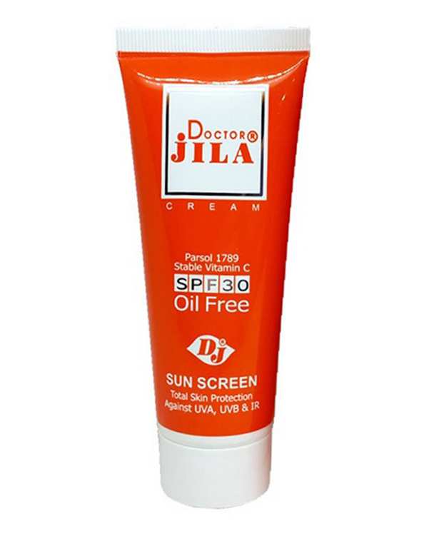 کرم ضد آفتاب رنگی SPF30 فاقد چربی دکتر ژیلا Doctor Jila وزن 65 گرم