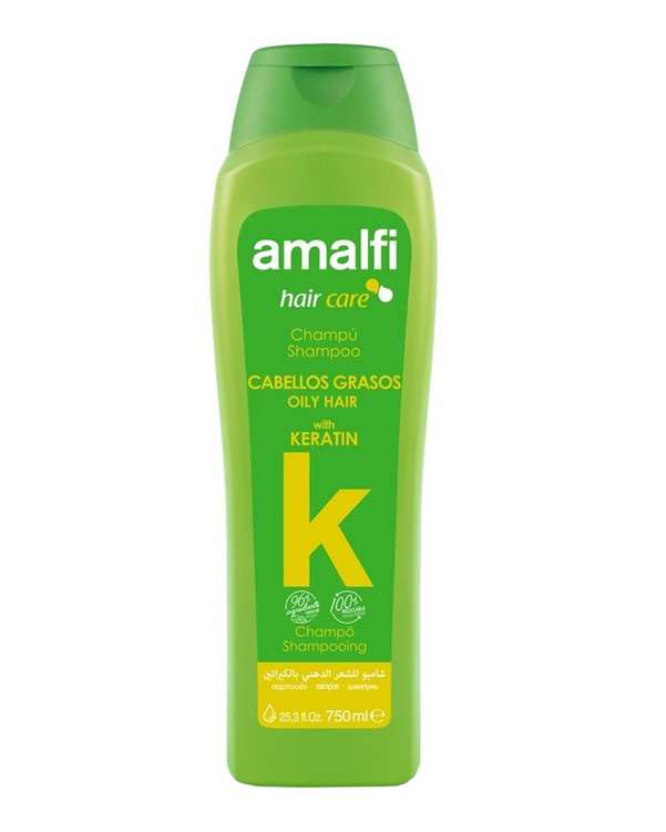 شامپو مو آمالفی Amalfi حاوی کراتین مناسب موهای چرب 750ml_1