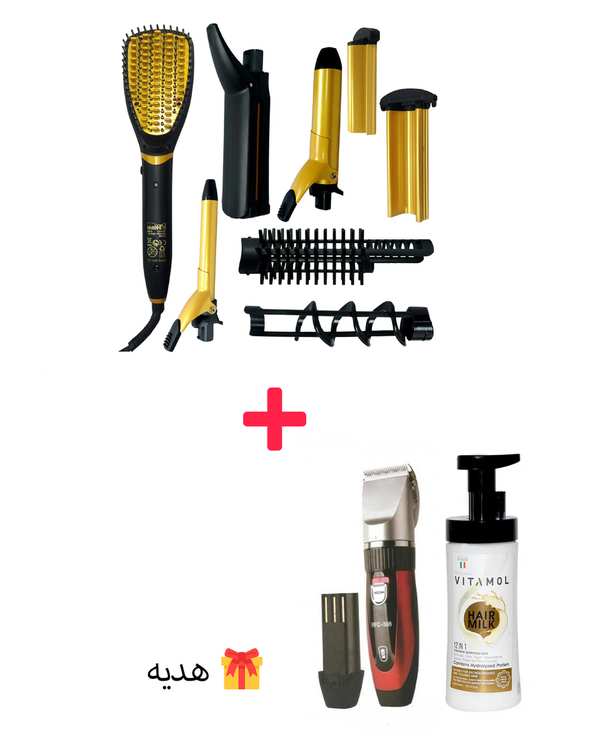 برس حرارتی و حالت دهنده مو چند کاره پروویو Prowave مدل pw 4122