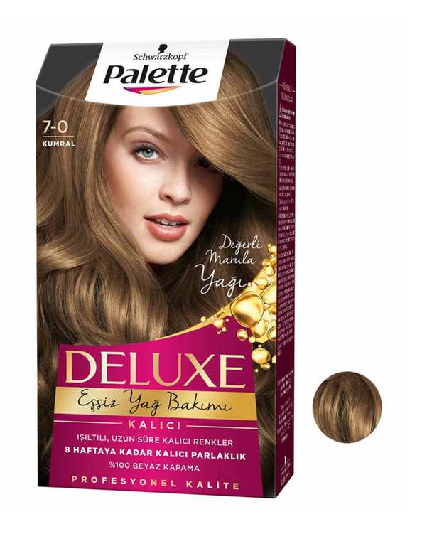 کیت رنگ مو پلت Palette سری Deluxe رنگ نسکافه ای شماره 0-7 حجم 50ml