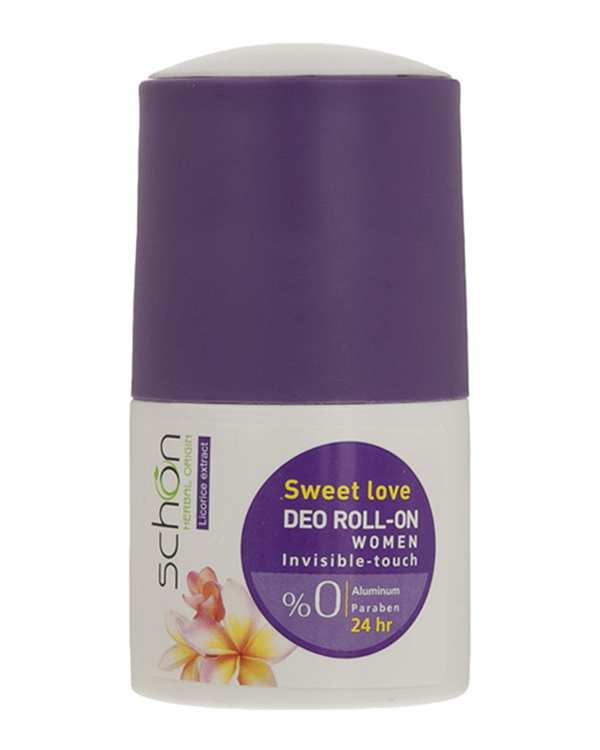 مام رول ضد تعریق زنانه فاقد آلومینیوم شون Schon مدل Sweet Love شون 50ml