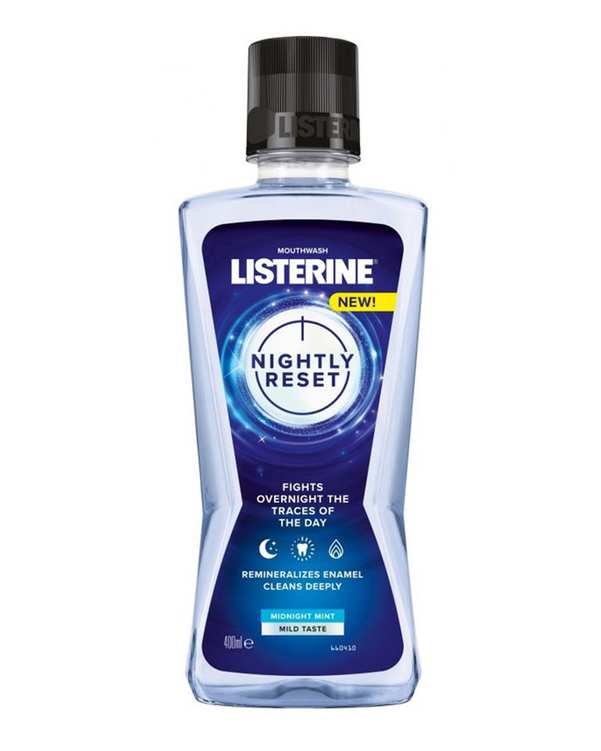 دهانشویه مخصوص شب لیسترین Listerine مدل Nightly Reset حجم 400ml
