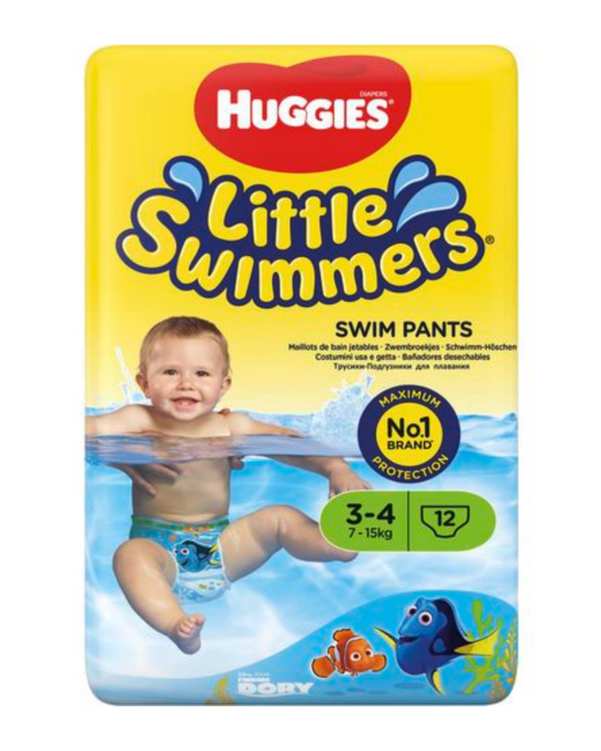 پوشک استخری هاگیز Huggies مدل Swimmer سایز 3-4 بسته 12 عددی