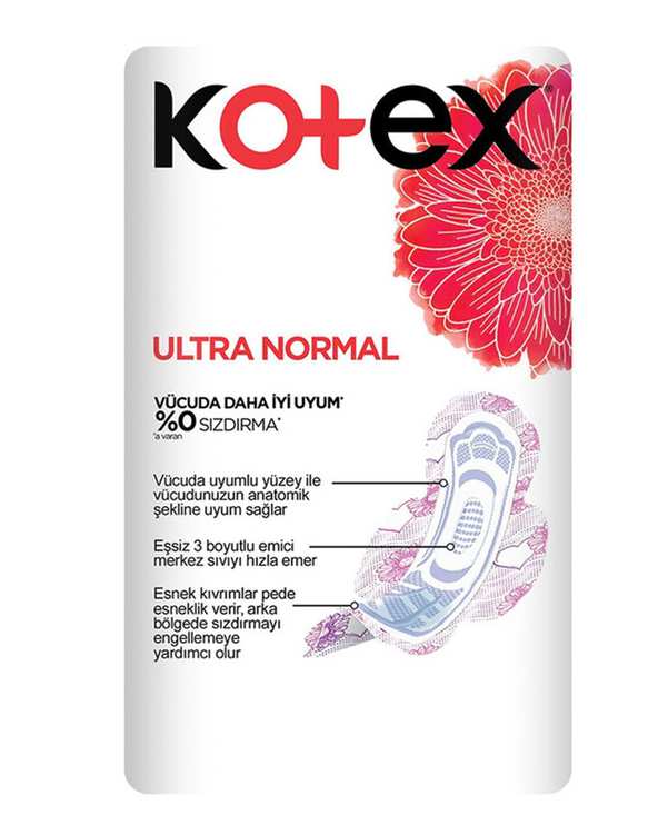 نوار بهداشتی بالدار کوتکس Kotex مدل Ultra Normal بسته 24 عددی