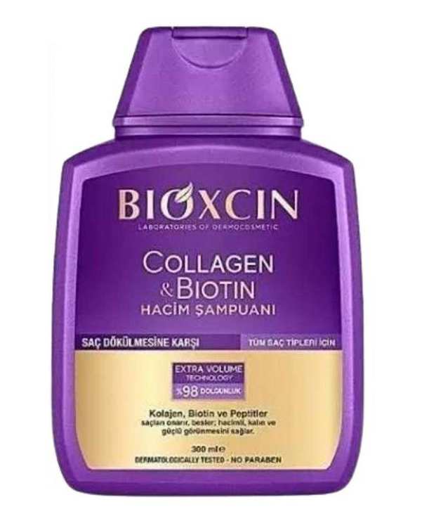 شامپو حجم دهنده مو بیوکسین Bioxcin حاوی کلاژن و بیوتین 300ml