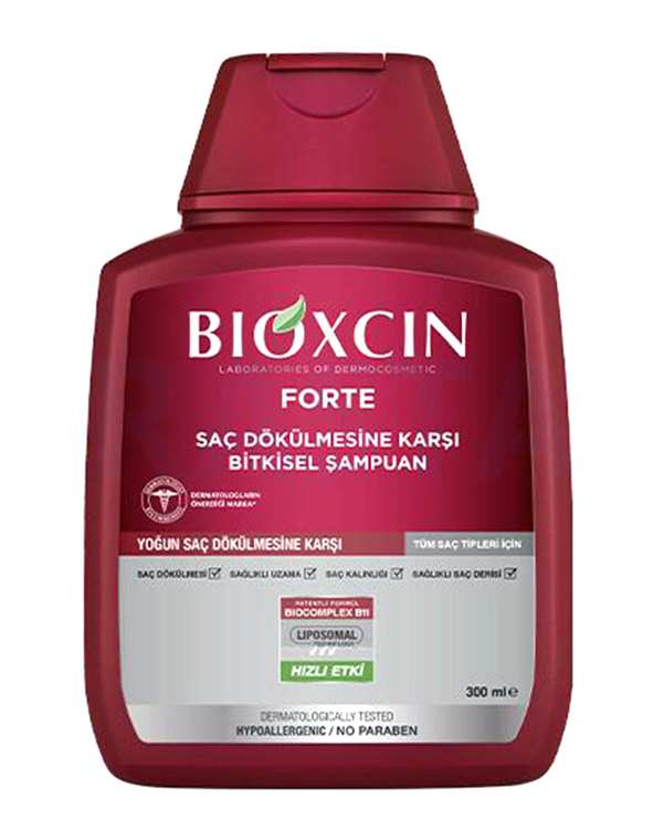 شامپو ضد ریزش مو بیوکسین Bioxcin مدل Forte مناسب برای انواع مو 300ml
