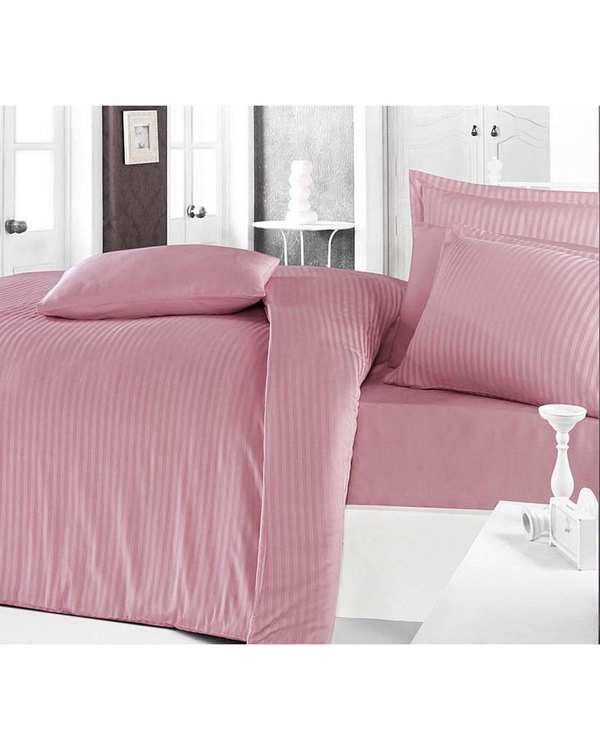 سرویس ملحفه دو نفره 6 تکه ای صورتی اس اف ASF مدل SATIN & JACQUARD