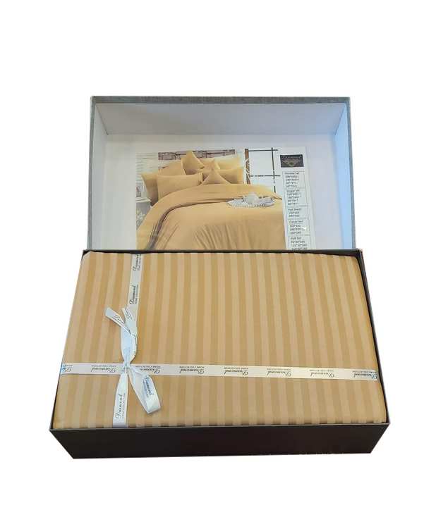 سرویس ملحفه دو نفره 6 تکه بژ ای اس اف ASF مدل SATIN & JACQUARD