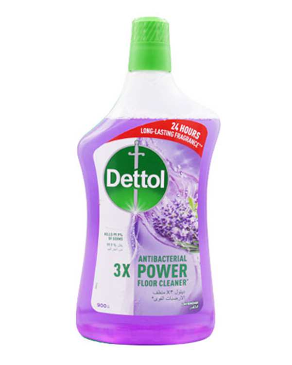 محلول ضد عفونی کننده سطوح دتول Dettol مدل 3X Power با رایحه لوندر 900ml