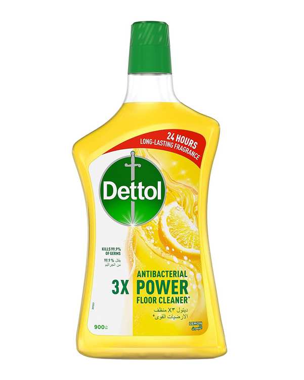 محلول ضد عفونی کننده سطوح دتول Dettol مدل 3X Power با رایحه لیمو 900ml