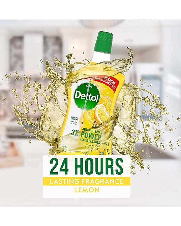 محلول ضد عفونی کننده سطوح دتول Dettol مدل 3X Power با رایحه لیمو 900ml - تصویر 2