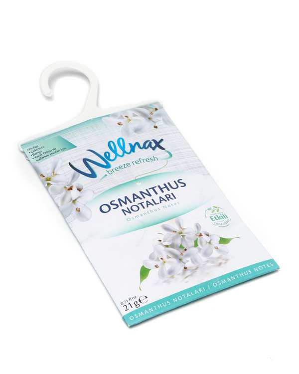 خوشبو کننده کمد لباس و رختخواب ولناکس Wellnax مدل Osmathus Notalari رایحه گل عثمانتوس 21 گرم - تصویر 2