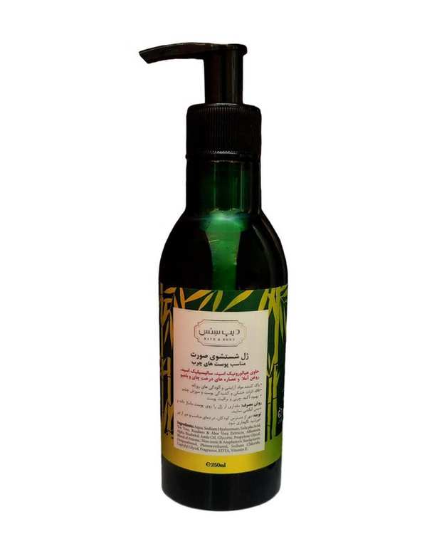 ژل شستشوی صورت دیپ سنس Deep Sense مناسب برای پوست های چرب حاوی روغن درخت چای و بامبو 250ml - تصویر 2