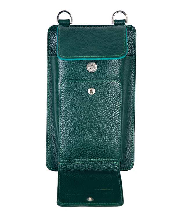 کیف دوشی چرم مدل DG73.1 سبز چرم بارز Charm Barez - تصویر 2