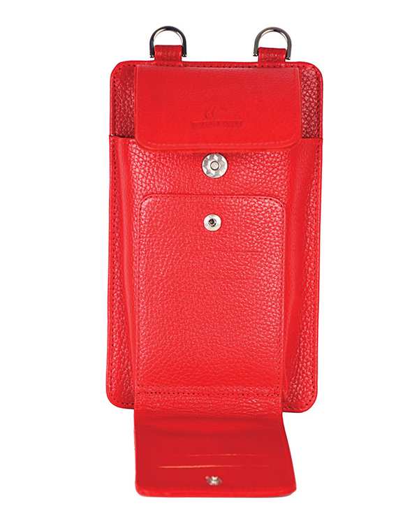 کیف دوشی چرم مدل DG73.1 قرمز چرم بارز Charm Barez - تصویر 3