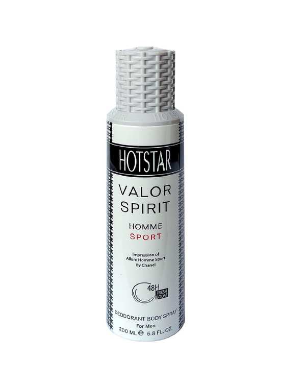 اسپری بدن مردانه هات استار Hotstar مدل Valor Spirit حجم 200ml