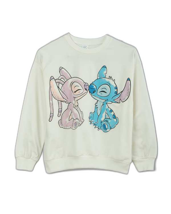 سویشرت بچگانه جلو بسته استخوانی جی بی جو Jibijo طرح Stitch & Angel کد 3144
